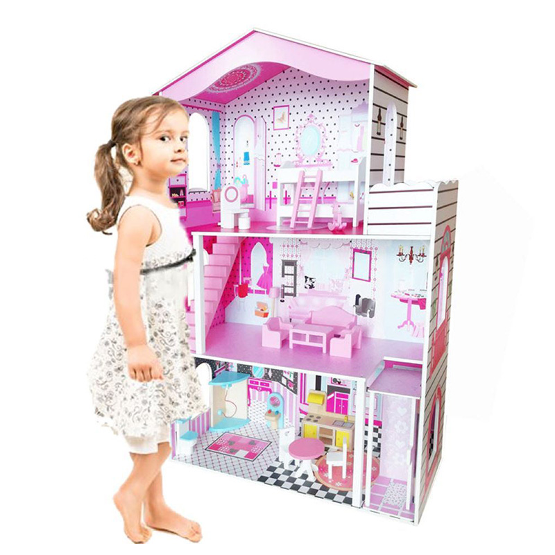Buy Wooden Cozy Cottage Pretty Girls Doll House online for Kids